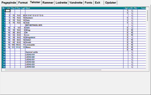 Oversigt over layout systemet