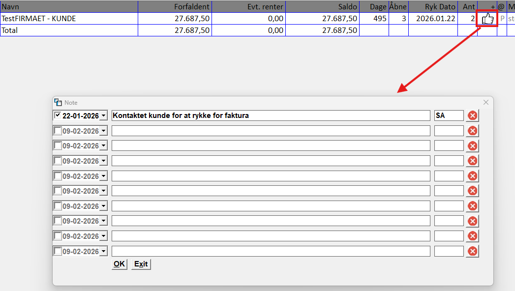 Dropdown-menu i toppen