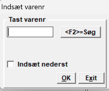 Indsæt en linje
